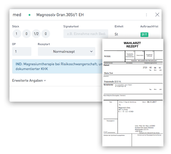 Rezepte ausstellen