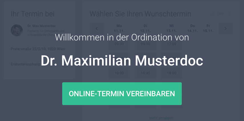 auf Online-Terminvereinbarung aufmerksam machen